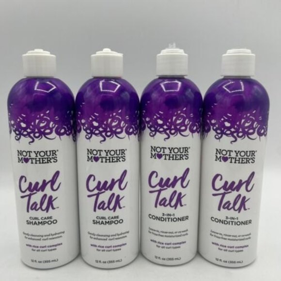4 x Not Your Mother's Curl Talk Shampoo & Conditioner Hydrating *FLAW